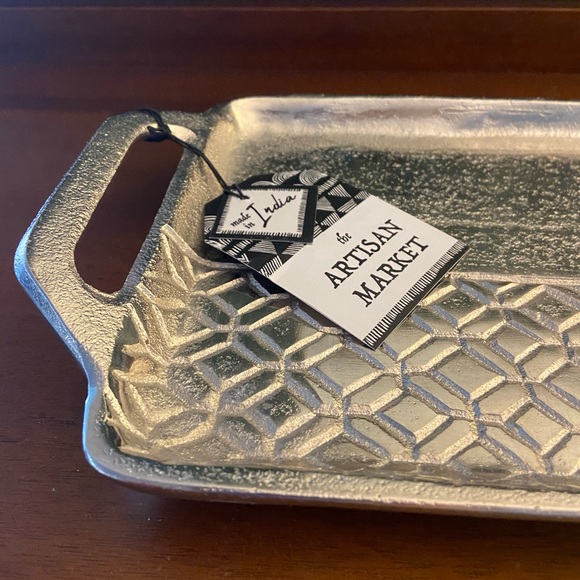 Home Essentials Half Engraved Silver Tray - Picture 8 of 14